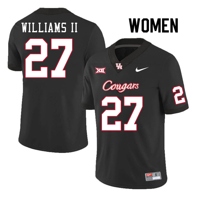 Women #27 Maurice Williams II Houston Cougars College Football Jerseys Stitched-Black